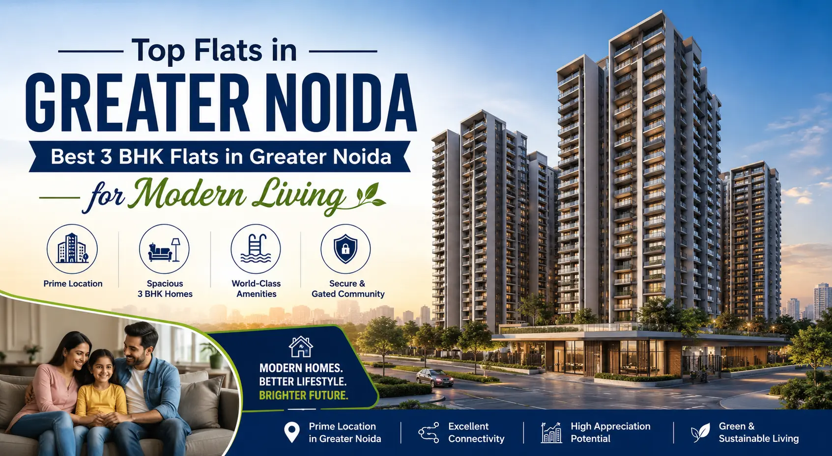 : Best 3 BHK Flats in Greater Noida for Modern Living